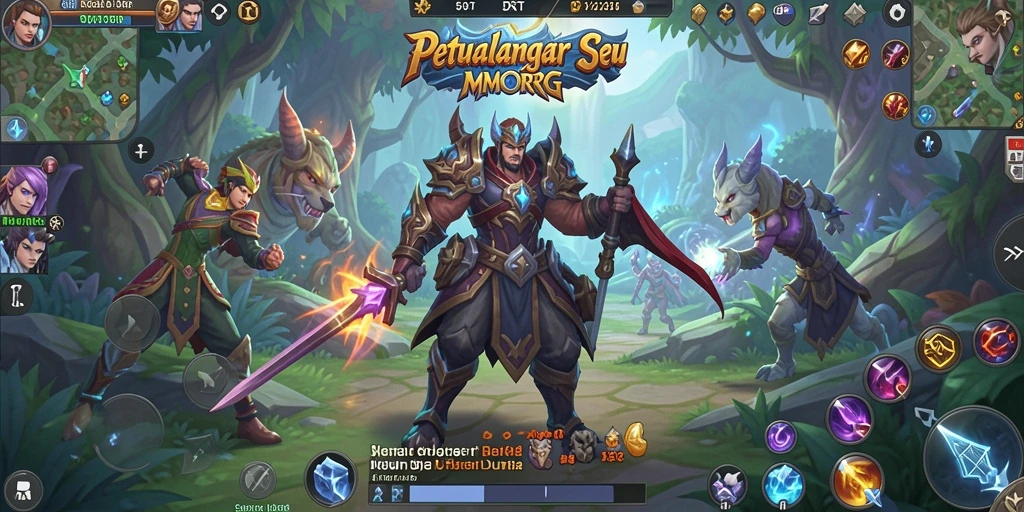 Tangkapan layar gameplay 5RT menampilkan aksi seru dalam pertempuran MMORPG.