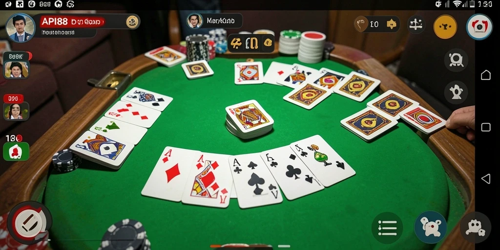Screenshot gameplay API88 menampilkan suasana permainan Gaple yang seru.
