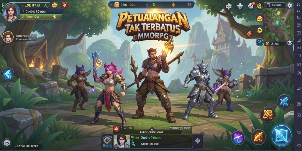 Screenshot menampilkan aksi seru di dunia MMORPG FENDY188.