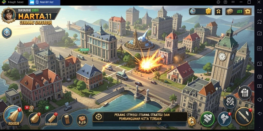 Tampilan gameplay HARTA11 dengan pertempuran yang mendebarkan.