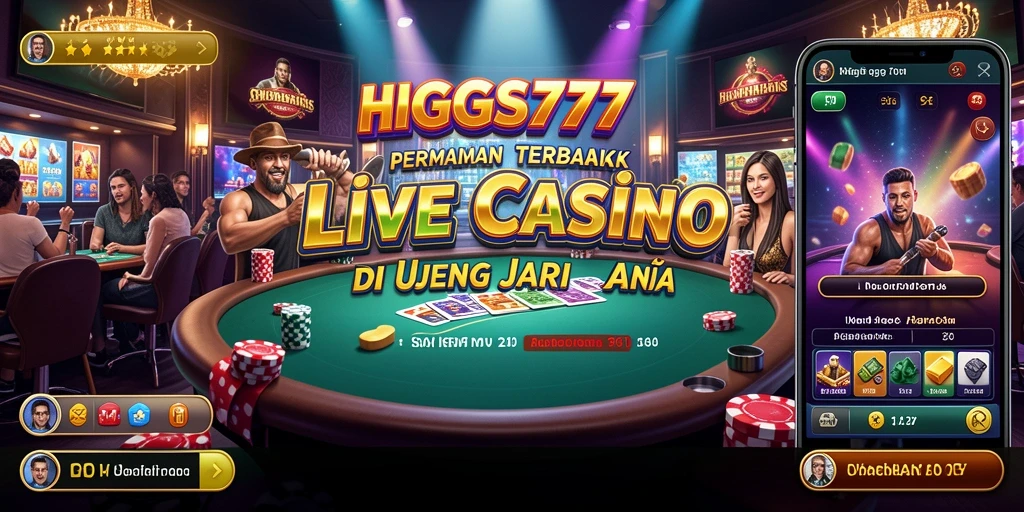 Tampilan gameplay HIGGS777 yang menarik dan interaktif di Live Casino.