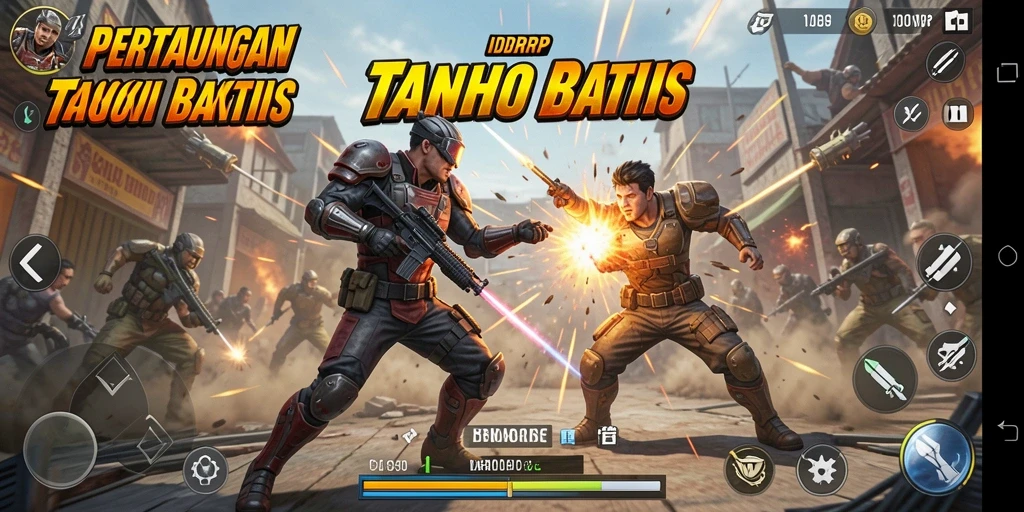 Screenshot menunjukkan pertarungan penuh aksi dalam IDRRP.