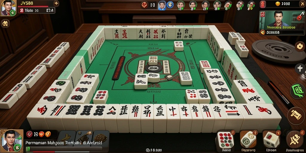 Tampilan menarik dari gameplay Mahjong JVS88 yang penuh warna.