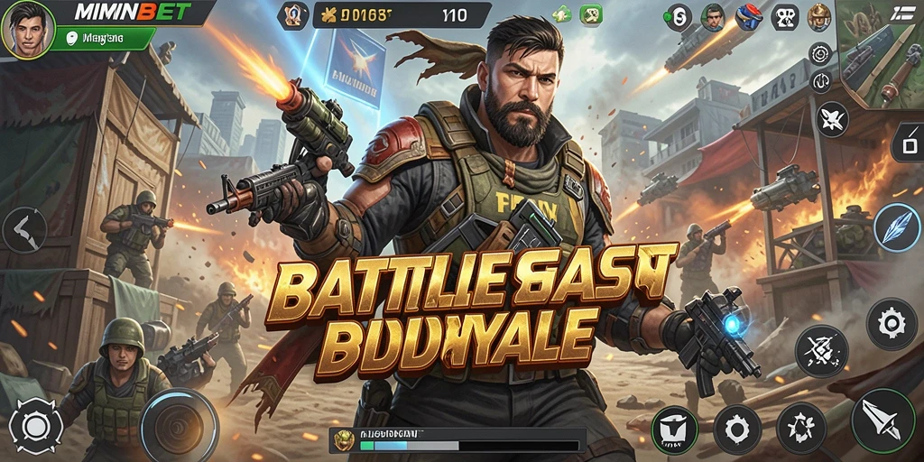 Tampilan seru gameplay Battle Royale di MIMINBET.