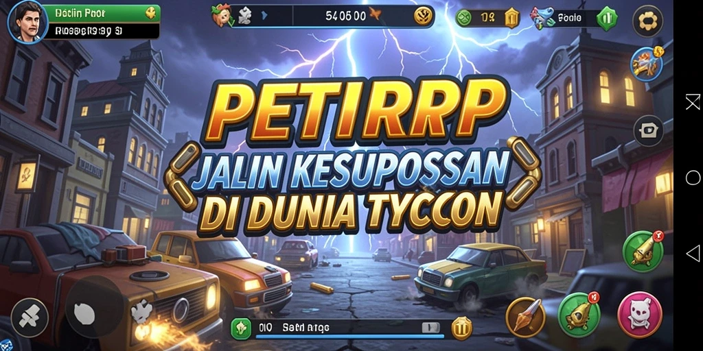 Screenshot gameplay PETIRRP menampilkan keseruan membangun bisnis.