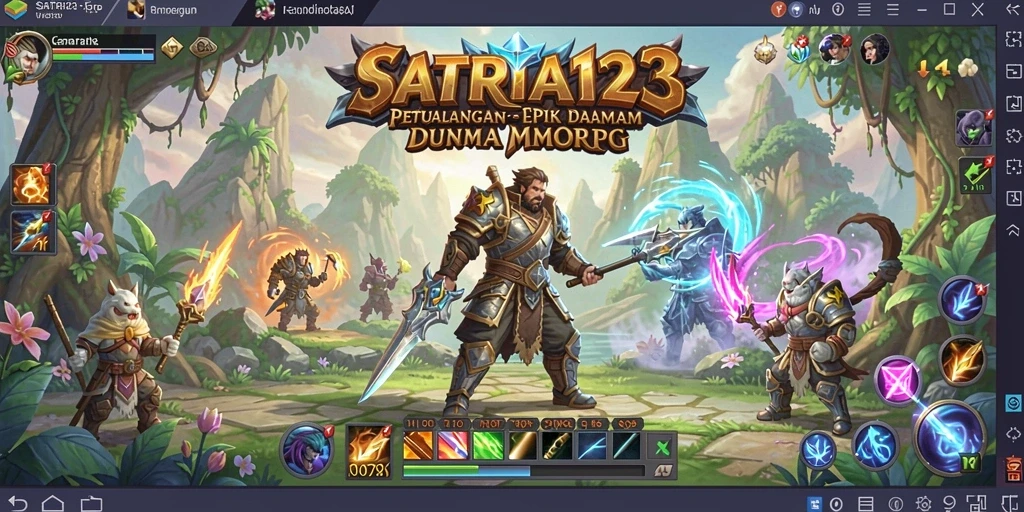 Tangkapan layar SATRIA123 menampilkan pertarungan seru di dunia MMORPG.