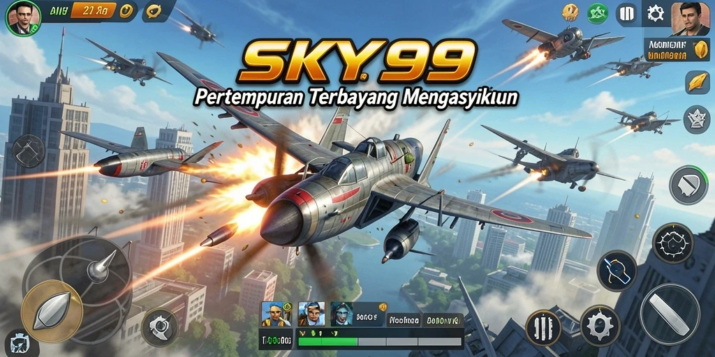 Gameplay seru di langit dengan pesawat tempur yang menakjubkan.