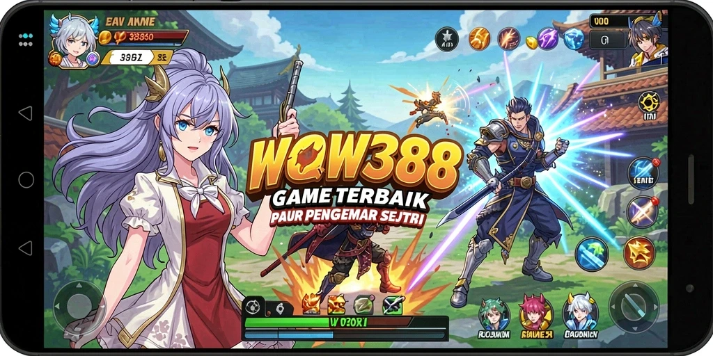 Tampilan gameplay WOW388 dengan karakter Anime yang menarik.